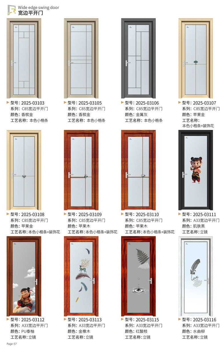 寬邊鋁門_寬邊平開(kāi)門2